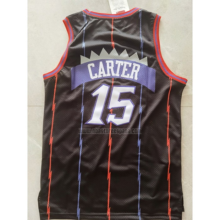 Camiseta Toronto Raptors Vince Carter NO 15 Hardwood Classics Negro